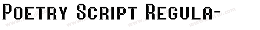 Poetry Script Regula字体转换